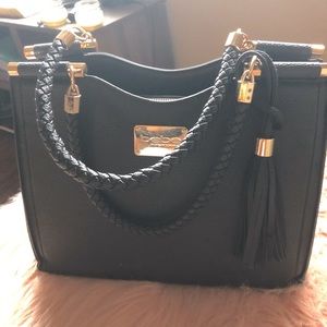 Bebe Natalie Satchel Purse -Black
